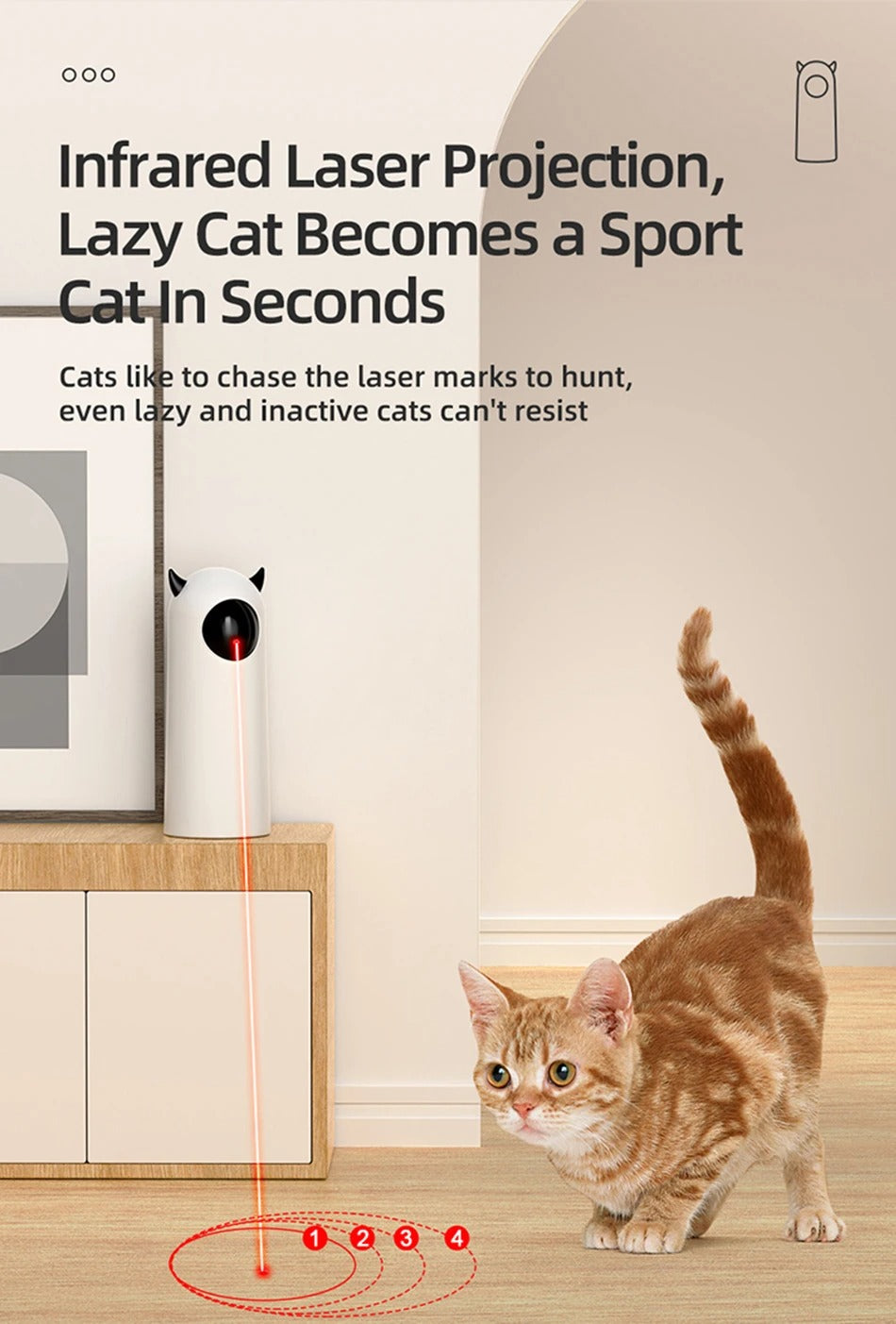 Automatic LED Laser Toy – Interactive for Cats & Dogs